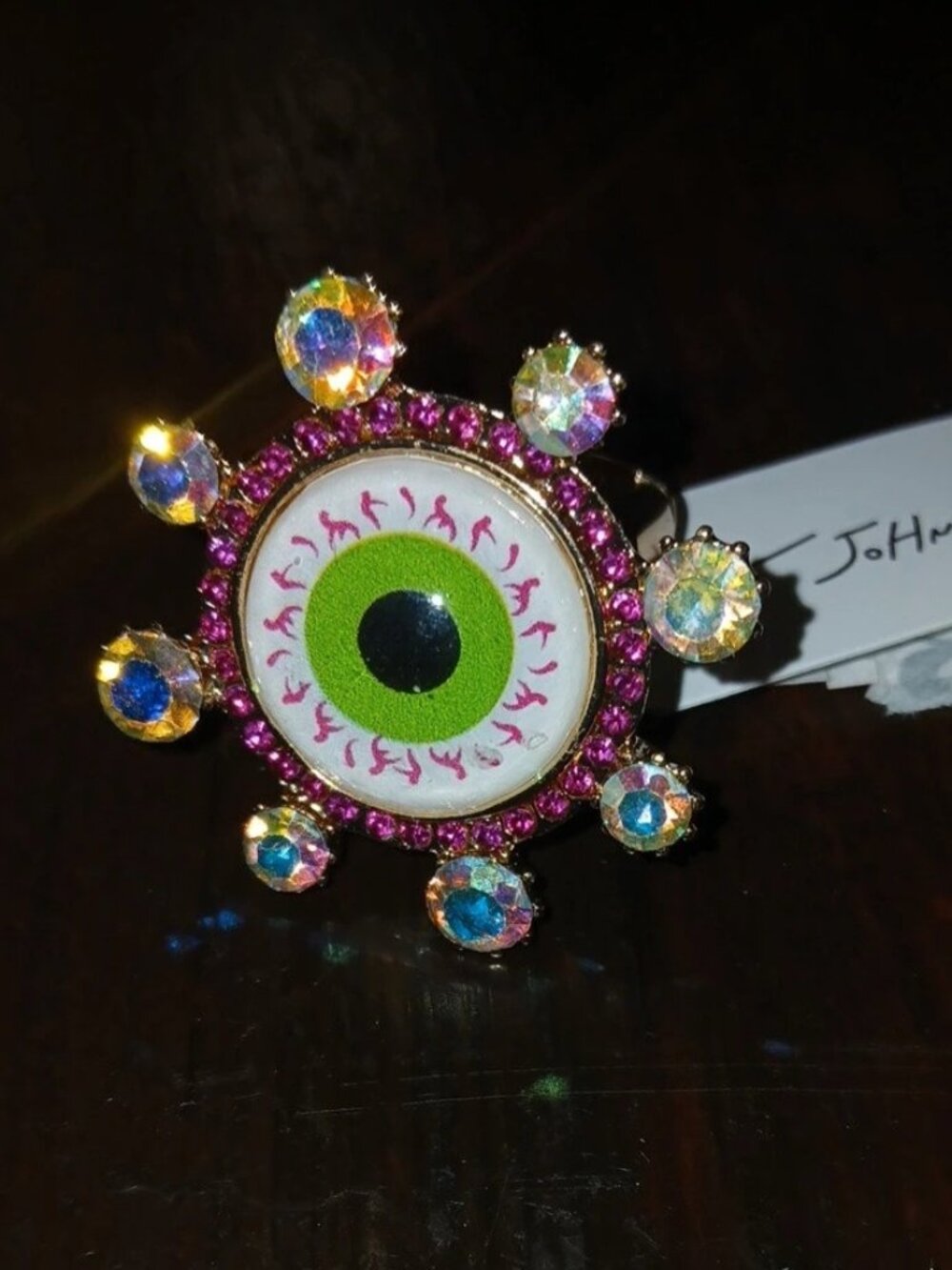 Betsey Johnson eyeball stretch ring